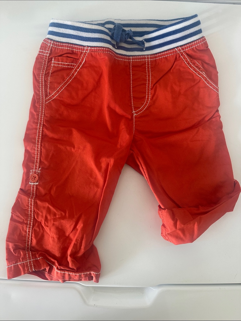 Mini Boden Boys’ Orange Casual Drawstring Pants